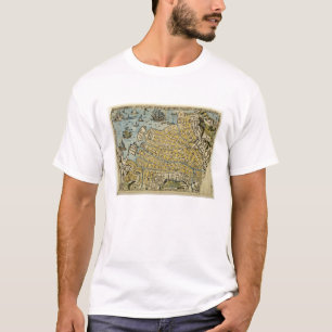 Kaart van Nagasaki T-shirt