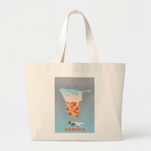 Kaart van Namibië Grote Tote Bag (Voorkant)