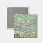 Kaart van Namur, van "Civitates Orbis Terrarum" do Magneet (Voorkant / Achterkant)