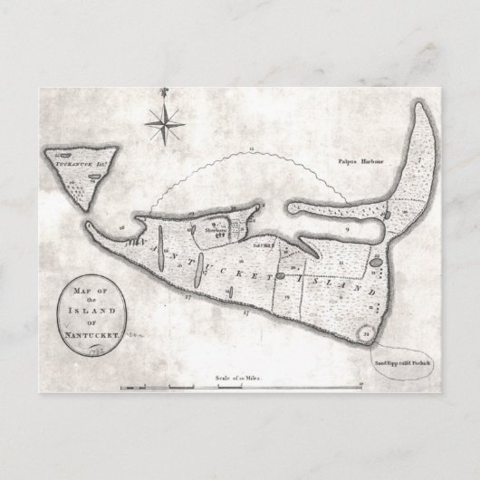  kaart van Nantucket (1782) (Voorkant)