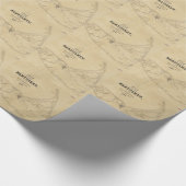  kaart van Nantucket (1838) Cadeaupapier (Hoek)