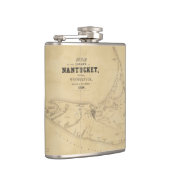  kaart van Nantucket (1838) Heupfles (Rechts)