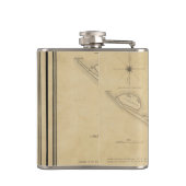  kaart van Nantucket (1838) Heupfles (Achterkant)