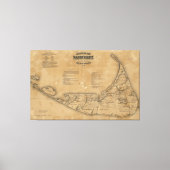 kaart van Nantucket (1869) Canvas Afdruk (Voorkant)