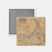  kaart van Nantucket (1869) Magneet (Voorkant / Achterkant)