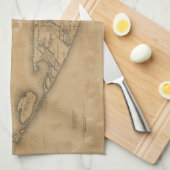  kaart van Nantucket (1869) Theedoek (Quarter Fold)