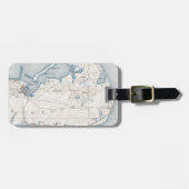  kaart van Nantucket (1919) Bagagelabel (Voorkant horizontaal)