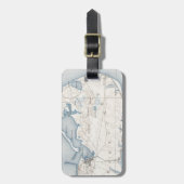  kaart van Nantucket (1919) Bagagelabel (Voorkant verticaal)