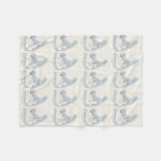 kaart van Nantucket (1919) Fleece Deken (Voorkant (Horizontaal))