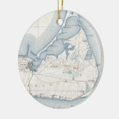  kaart van Nantucket (1919) Keramisch Ornament (Links)