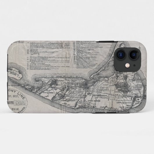 kaart van Nantucket Case-Mate iPhone Case (Achterkant (horizontaal))