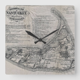 kaart van Nantucket Vierkante Klok
