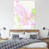  kaart van Napa Californië (1951) Canvas Afdruk (Insitu (Slaapkamer))