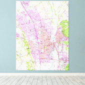  kaart van Napa Californië (1951) Canvas Afdruk (Insitu (Houten vloer))