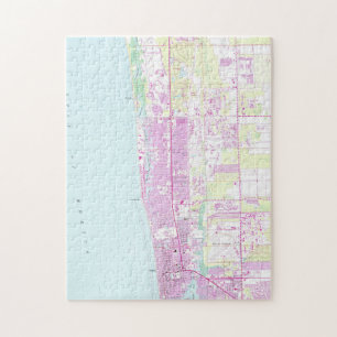  kaart van Napels Florida (1958) Legpuzzel