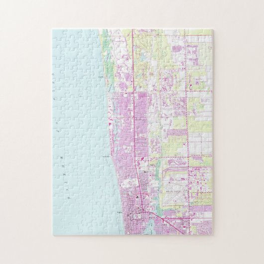  kaart van Napels Florida (1958) Legpuzzel (Verticaal)