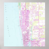  kaart van Napels Florida (1958) Poster (Voorkant)