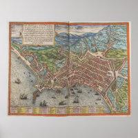 kaart van Napels Italië (1572)