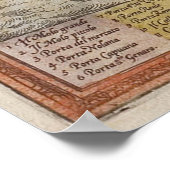  kaart van Napels Italië (1572) Poster (Hoek)