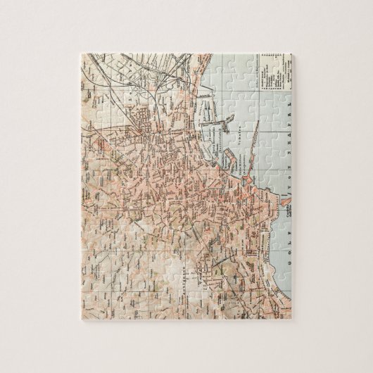  kaart van Napels Italië (1897) Legpuzzel (Verticaal)