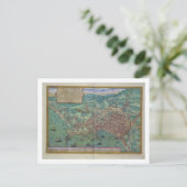 Kaart van Napels, van "Civitates Orbis Terrarum" d (Staand voorkant)