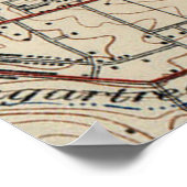  kaart van Nashville Tennessee (1929) Poster (Hoek)