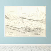  kaart van Nassau Bahamas (1884) Canvas Afdruk (Insitu (Houten vloer))