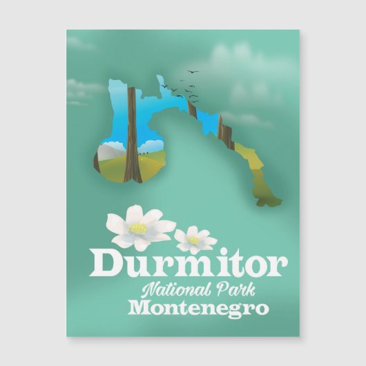 kaart van nationaal park Durmitor, Montenegro (Voorkant)