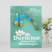 kaart van nationaal park Durmitor, Montenegro (Staand voorkant)
