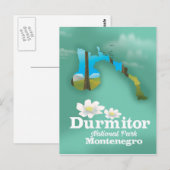 kaart van nationaal park Durmitor, Montenegro (Voorkant / Achterkant)