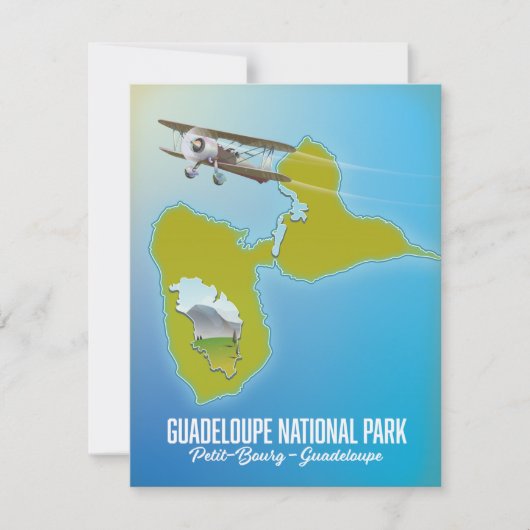 kaart van Nationaal park Guadeloupe (Voorkant)