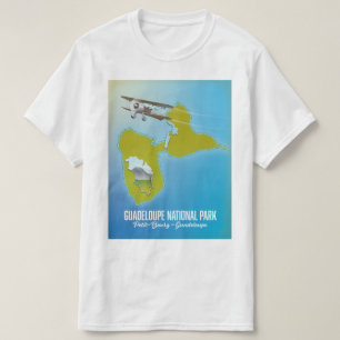 kaart van Nationaal park Guadeloupe T-shirt
