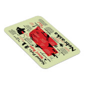 Kaart van nationale parken in Nebraska Magneet (Rechterzijde)