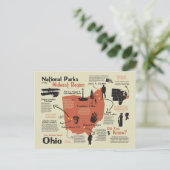Kaart van nationale parken in Ohio (Staand voorkant)