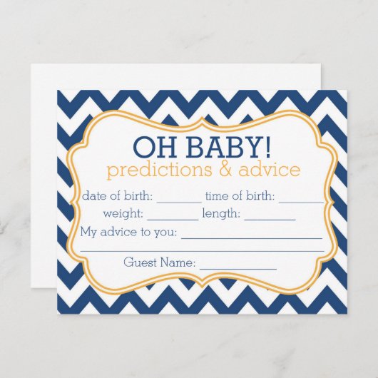 Kaart van Navy en Gold Chevron (Voorkant / Achterkant)