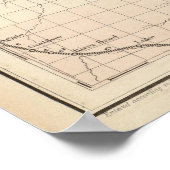  kaart van Nebraska (1874) Poster (Hoek)