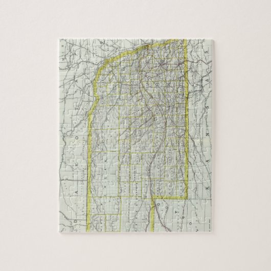  kaart van Nebraska (1889) Legpuzzel (Verticaal)