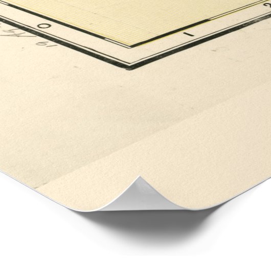 Kaart van Nebraska (1902) Poster (Hoek)