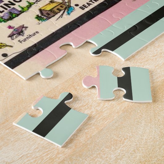  kaart van Nebraska Legpuzzel (Zijkant)