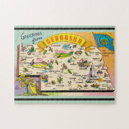  kaart van Nebraska Legpuzzel