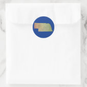 Kaart van Nebraska Sticker (Tas)