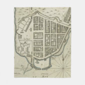  kaart van Neder-Manhattan (1764) Fleece Deken (Voorkant)