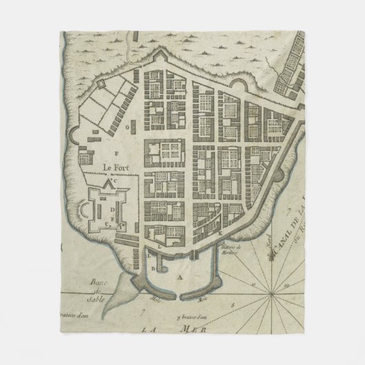  kaart van Neder-Manhattan (1764) Fleece Deken (Voorkant)