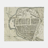  kaart van Neder-Manhattan (1764) Fleece Deken (Voorkant (Horizontaal))