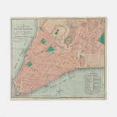  kaart van Neder-Manhattan (1776) Fleece Deken (Voorkant (Horizontaal))