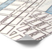 kaart van Neder-Manhattan (1879) Poster (Hoek)