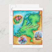 Kaart van Nederland (Voorkant / Achterkant)