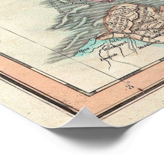  kaart van Nederland (1799) Poster (Hoek)