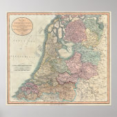  kaart van Nederland (1799) Poster (Voorkant)