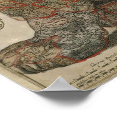 Kaart van Nederland en België - 1630 Poster (Hoek)